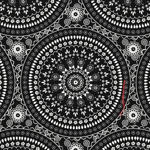 Vera Bradley RFID Convertible Wristlet, Pattern is Black Bandana Medallio - Picture 5 of 6